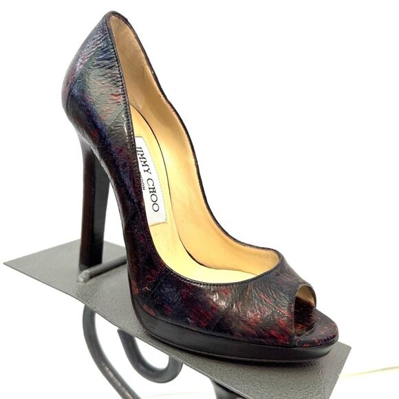 Jimmy Choo Brown & Tan Platform Pumps Heels Shoes Size 6 - Picture 1 of 9